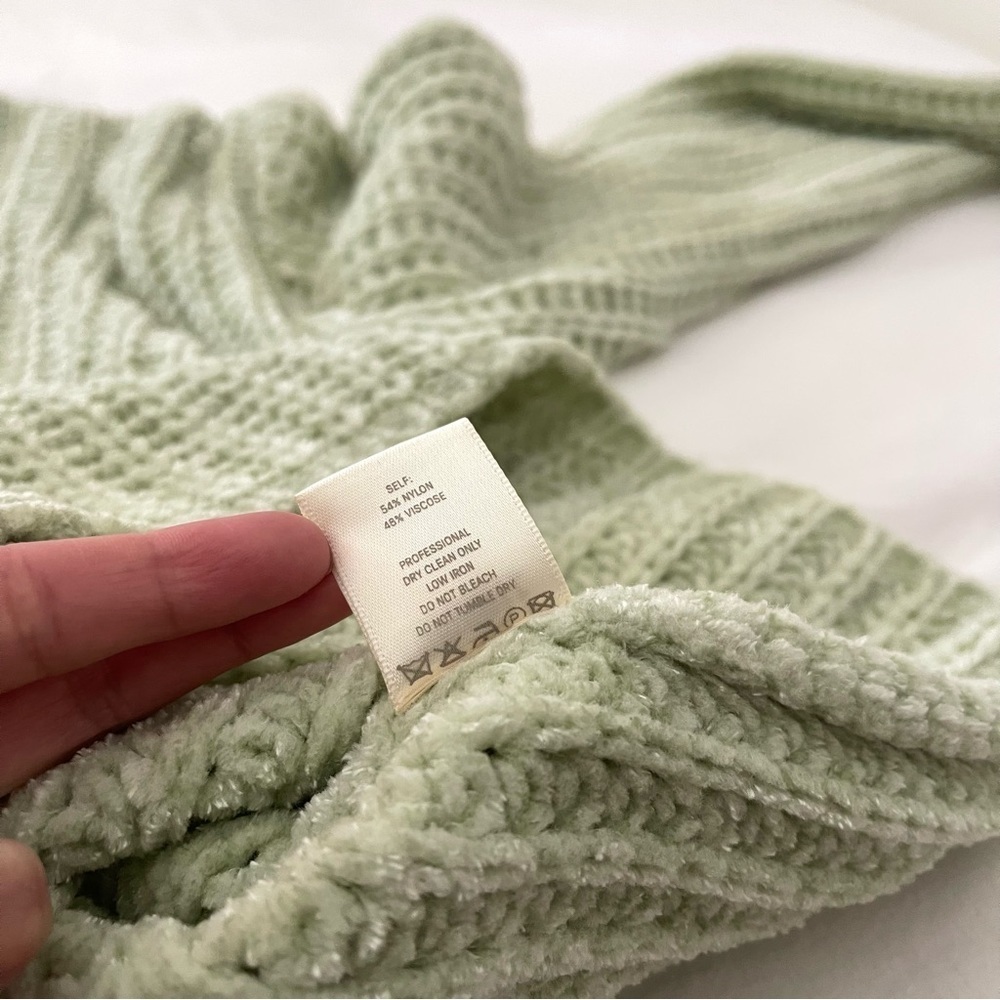 Sally LaPointe Knit Sage Green Turtleneck Sweater - Picture 12 of 12